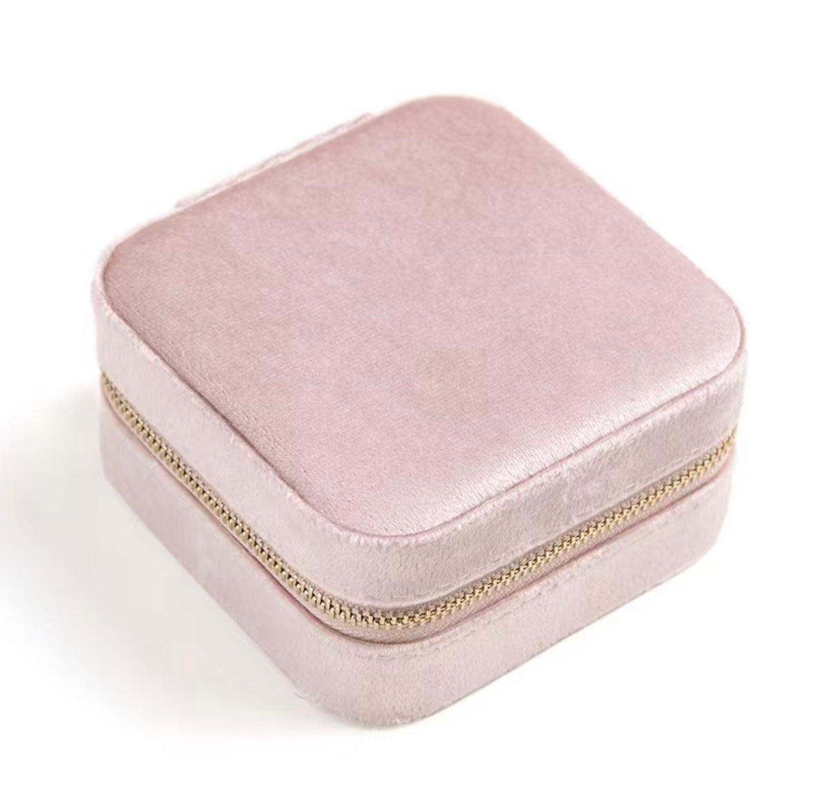 Bowee Custom Name Velvet Make Up Box Pink
