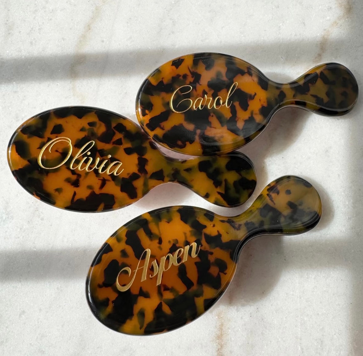 Bowee Custom Name Hair Brush Brown