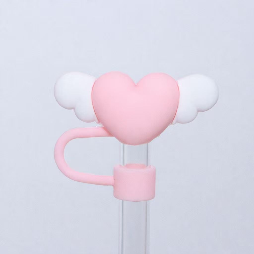 Bowee Heart Straw topper Pink