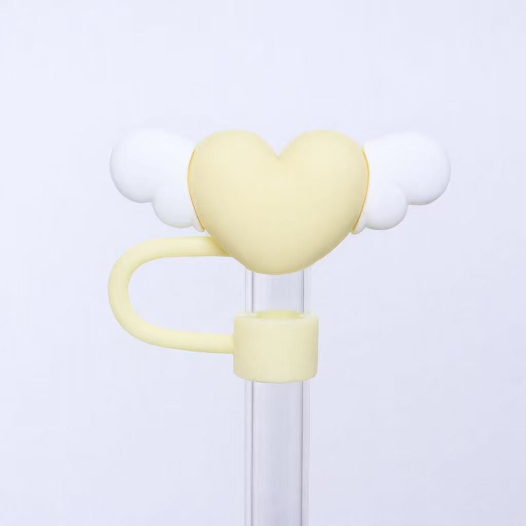 Bowee Heart Straw topper Yellow